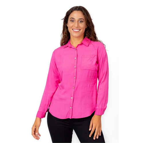 Closet Hot Pink Basic Long Shirt