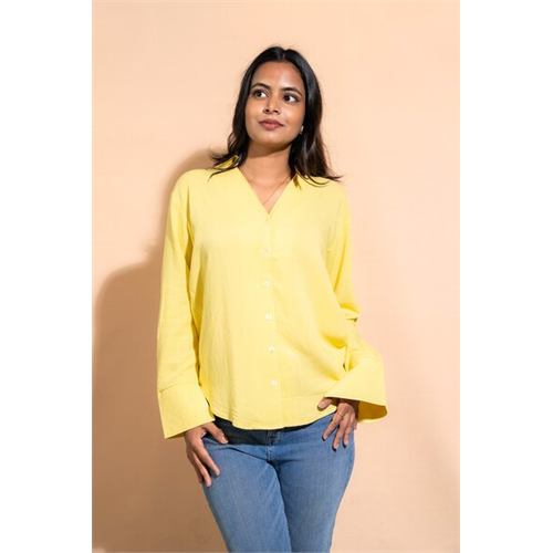 Closet Long Sleeve V Neck Shirt