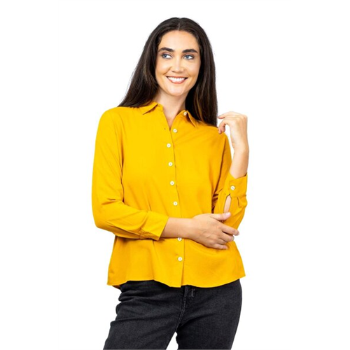 Closet Mustard Basic Long Sleeve Shirt