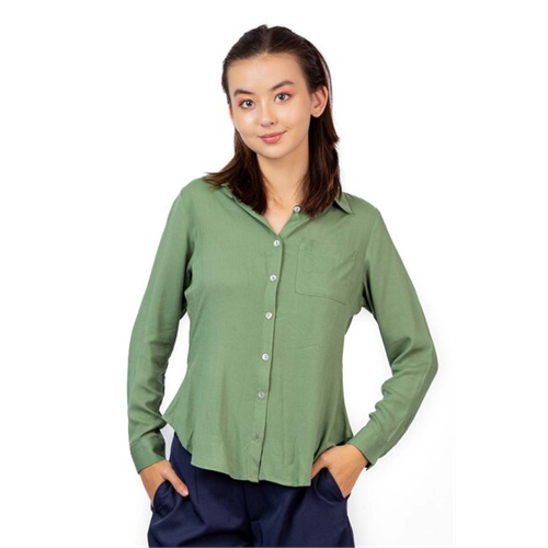 Closet Olive Basic Long Sleeve Shirt