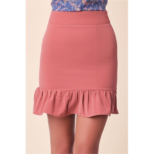 Closet Pink Fit And Flare Flounce Skirt