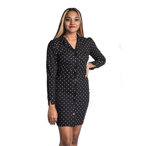 Closet Printed Button Down Mini Blazer Dress