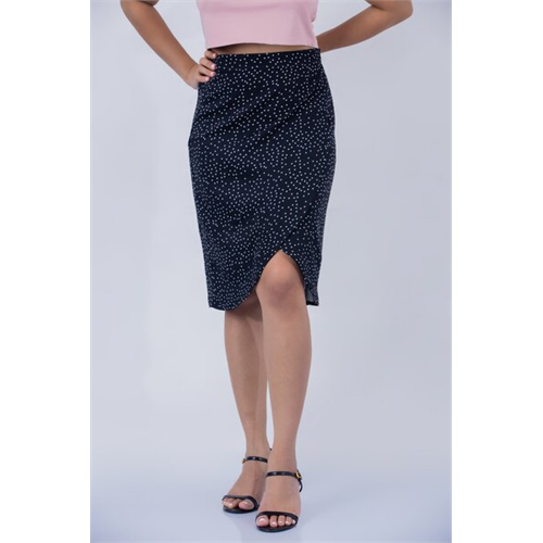 Closet Printed Petle Ovelap Mini Skirt