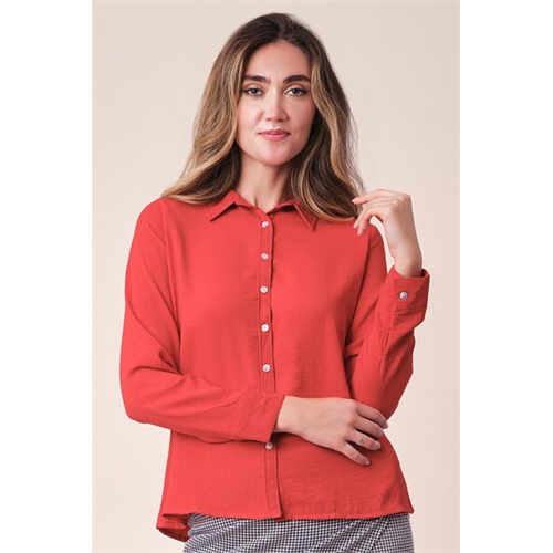 Closet Red Basic Textured Shirt