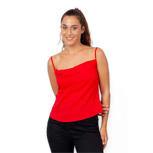 Closet Red Cowl Neck Cami Top