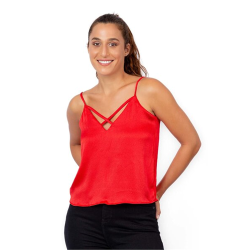 Closet Red Strappy Cami Top