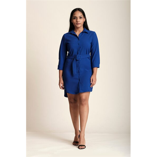 Closet Solid Colour Mini Shirt Dress