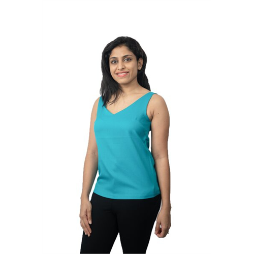 Closet Solid Colour V Neck Sleeveless Top