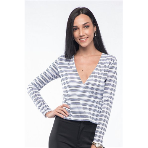 Closet Striped Long Sleeve Top