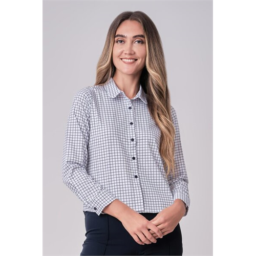 Closet White Checked Long Sleeve Shirt