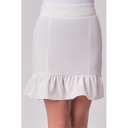 Closet White Flounce Skirt