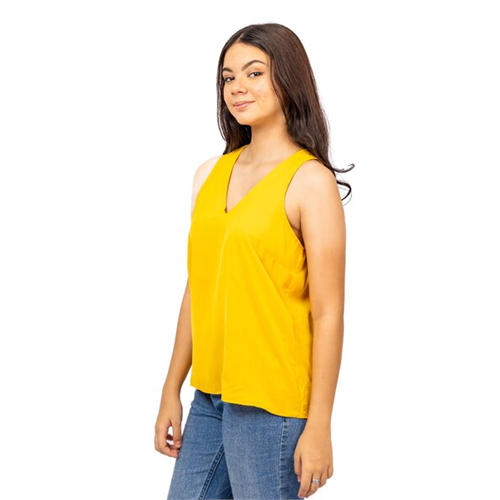 Closet Yellow Sleeveless Deep V Neck Cami Top