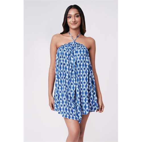 Cotton Collection Blue Beach Dress By Coco