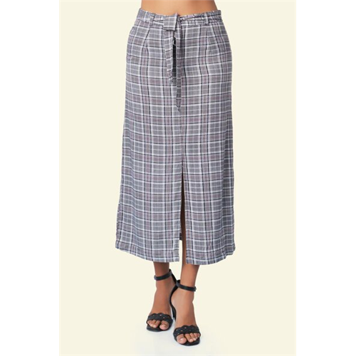 Cotton Collection Cotton Check Skirt By Coco