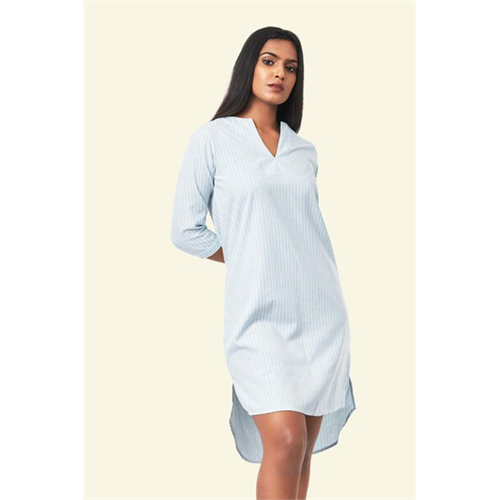 Cotton Collection Cotton Light Blue High Low Dress By Coco