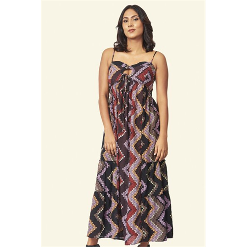 Cotton Collection Cotton Mix Printed Maxi Dress By Coco