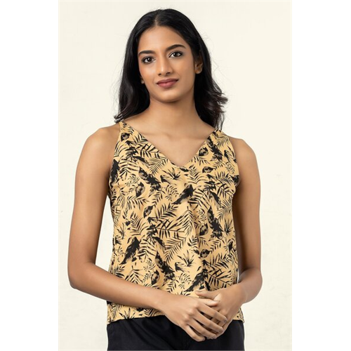 Cotton Collection Cotton Mustard Strappy Top By Coco