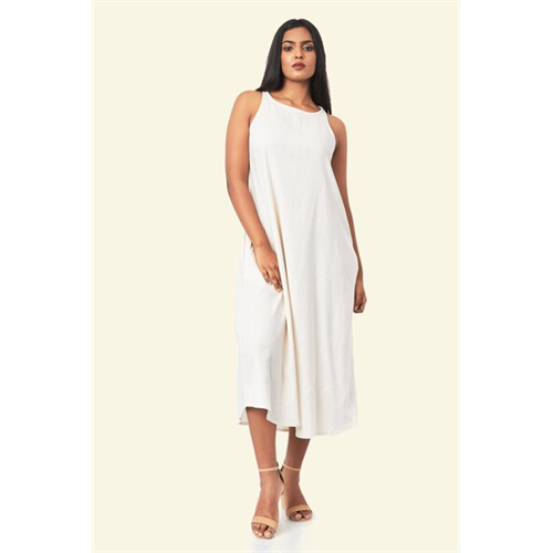 Cotton Collection Cotton Off-white Maxi Dress By Coco