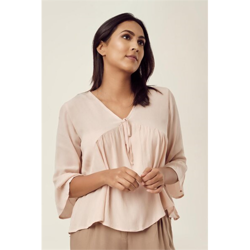 Cotton Collection Cotton Peach Flare Top By Coco