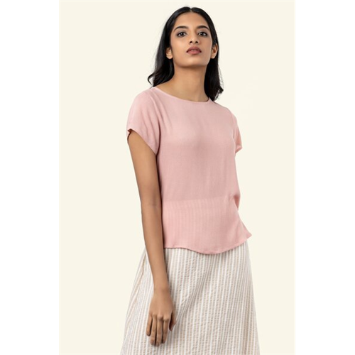 Cotton Collection Cotton Peach Short Top By Coco