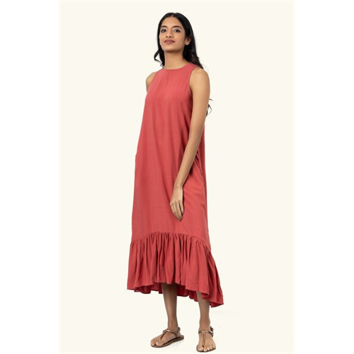 Cotton Collection Cotton Rust Maxi Pocket Dress By Coco