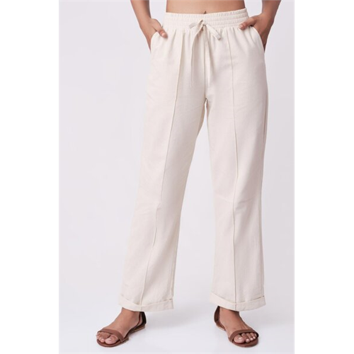 Cotton Collection Cream Pants By Coco