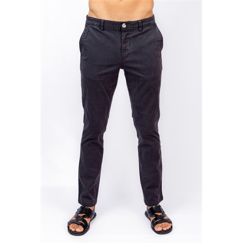 Cotton Collection Dark Grey Over-Dye Twill Pant By Coco