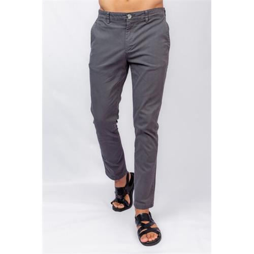Cotton Collection Dark Grey Over-Dye Twill Pant By Coco