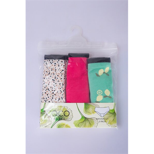 Cotton Collection Dots & Lemon Combo Panty Packs By Coco