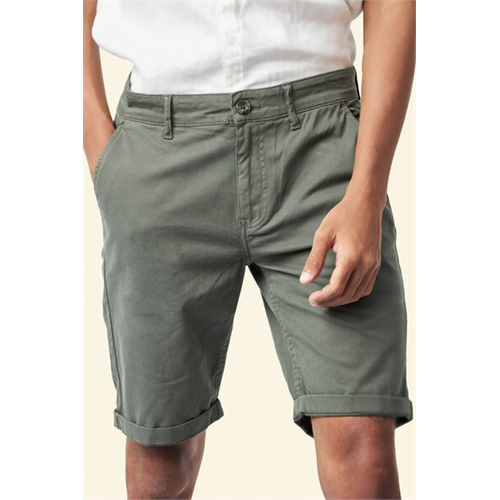 Cotton Collection Green Khaki Twill Short By Coco