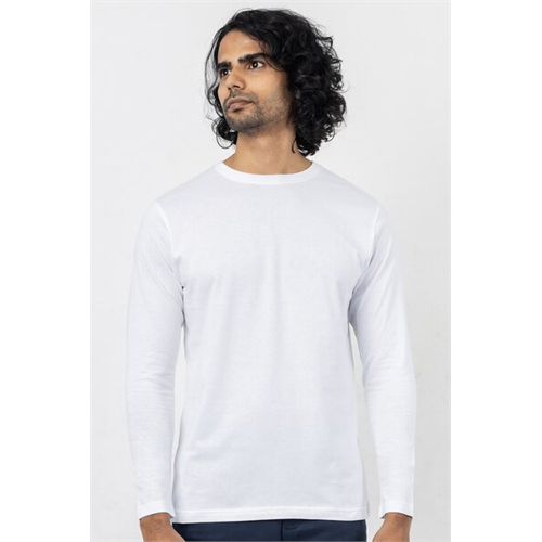 Cotton Collection Knit Long Sleeve Crew Neck T shirt by COCO