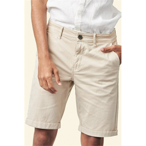 Cotton Collection Light Beige Twill Short By Coco