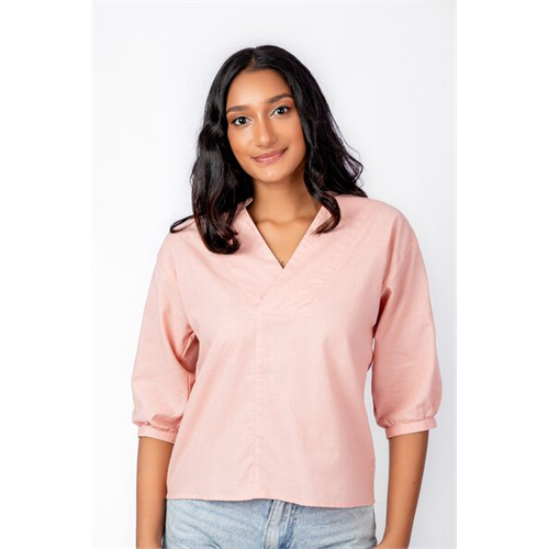 Cotton Collection Light Pink Top By Coco