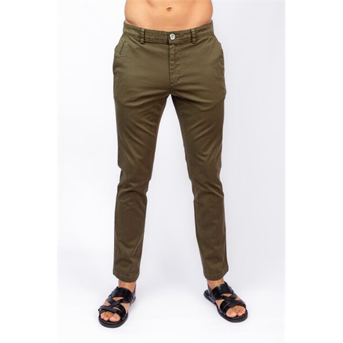 Cotton Collection Olive Over-Dye Twill Pant By Coco