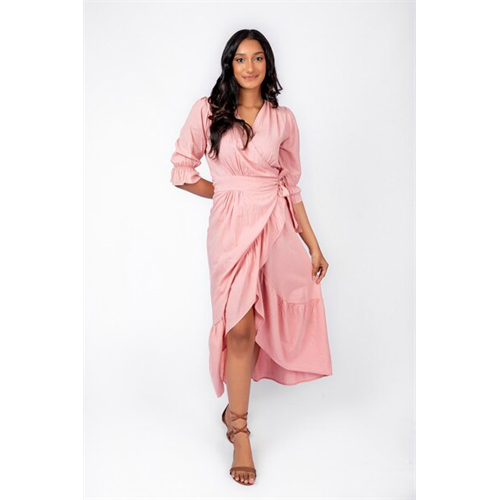 Cotton Collection Peach Dress By Coco