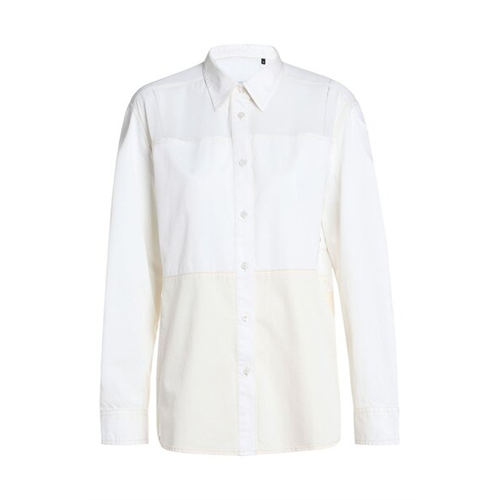 Diesel Solid Color Pleat Button Front Shirt