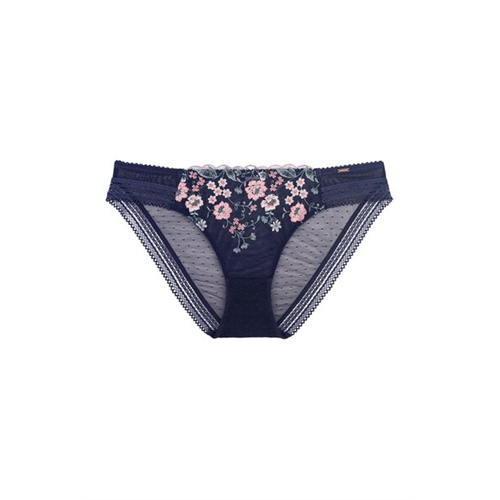 Dorina Zinnia Blue Floral Embroidery Brief