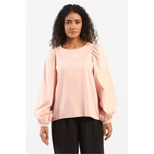 Levi's Casual Puff Sleeves Solid Women Pink Top