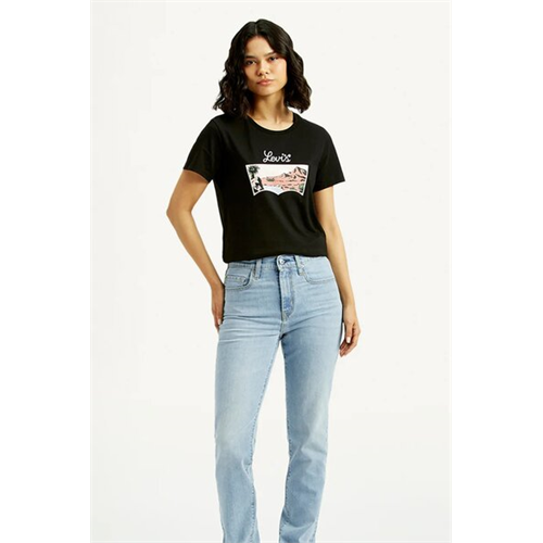 Levi's Women's 724 Blue Straight Fit High Rise Jean