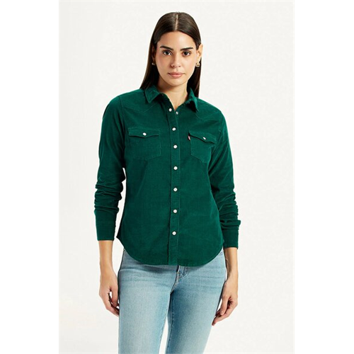 Levi's Women's Dark Green Spread Collar Shirt