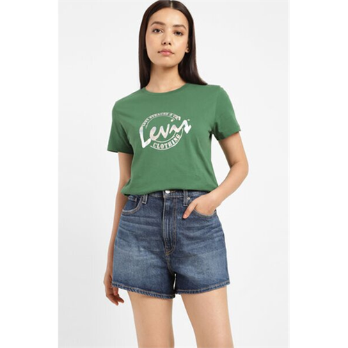 Levi's Women'S Red Tab Brand Logo Crew Neck T-Shirt