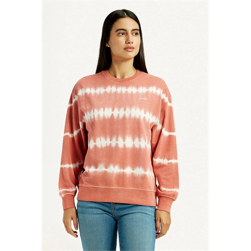 Levi's Women's Tie-Dye Peach Crew Neck Sweatshirt