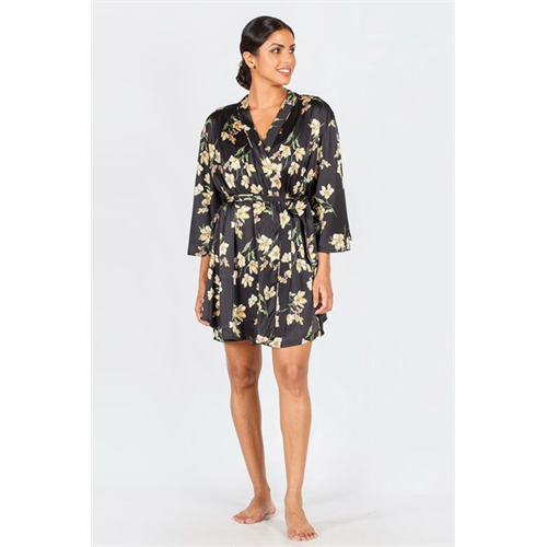 Mais Black Printed Aus Sw 07 -Thea Robe