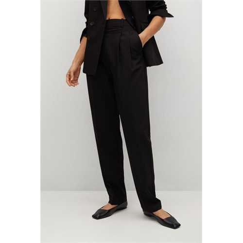 Mango Black Pleated Trouser