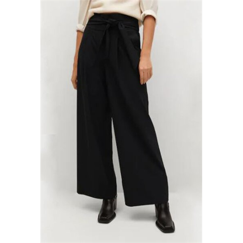 Mango Black Wide leg Trousers