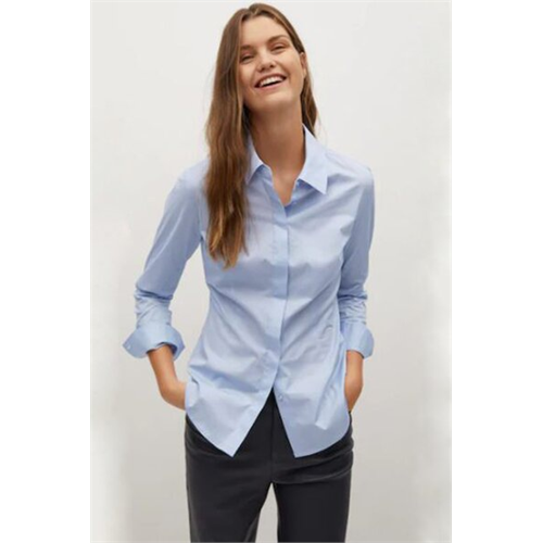 Mango Blue Long Sleeved Shirt