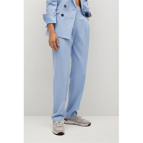 Mango Blue Pleated Trouser