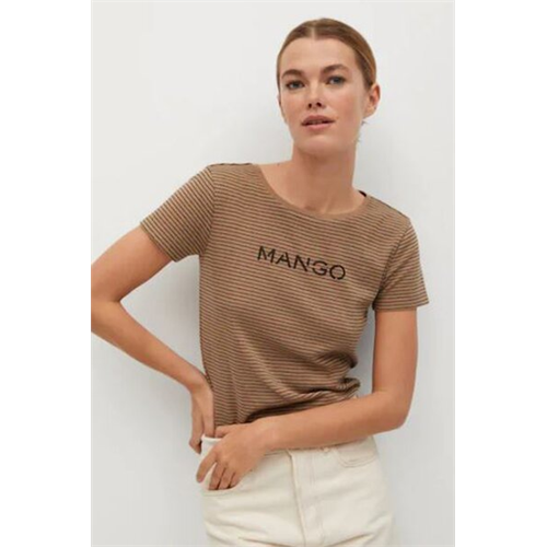 Mango Brown Logo Tshirt