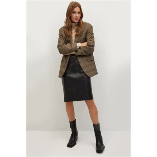 Mango Faux Leather Pencil Skirt