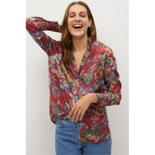 Mango Floral Print Long Sleeved Shirt